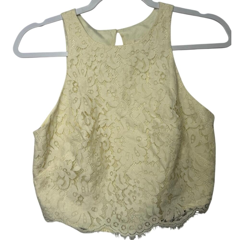 Revelry Ivory Lace Crop Top Womens‎ Bridal Boho Small Cottagecore Romantic Chic